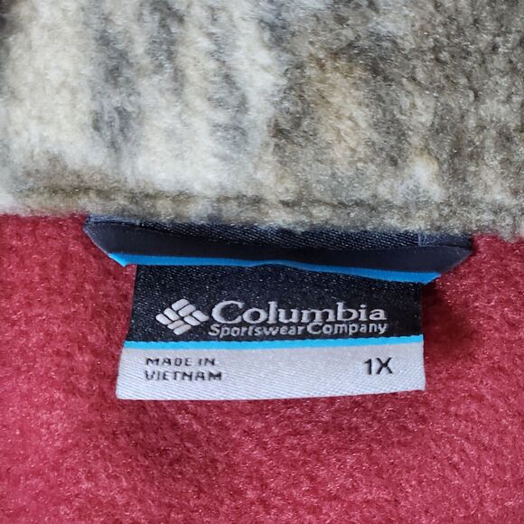 Columbia PHG Men’s 1X Fleece Jacket – Red Jasper Full Zip, NWT - Picture 5 of 11